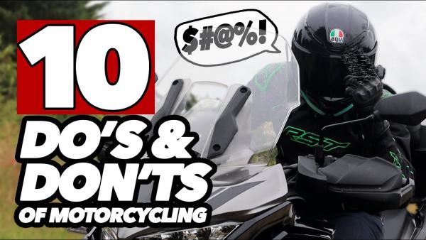 ten things to not do on a motorcycle
